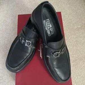 Salvatore Ferragamo men’s moccasin calf skin slip on Amazon.com | Salvatore Ferragamo Grandioso 2 Mens Black  main image 3